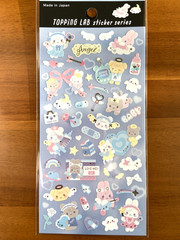 Kawaii Topping Lab Sticker Series Set of 2 Retro Angel Baby School Life Japan