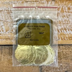 Vintage Perfect Attendance Seals Gold Metallic Standard Publishing USA Ephemera