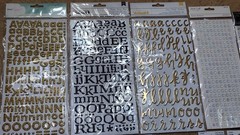 Vintage LOT Thickers American Crafts Puffy Scrapbook Stickers Letters /Dots/Gems