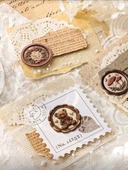 MOCARD 20Pcs 3D Embossed Scrapbooking Stickers Vintage Aesthetic DIY Crafts