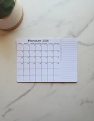 Large 7″ x 5″ Landscape Calendar Stickers with Checklist and Notes Section