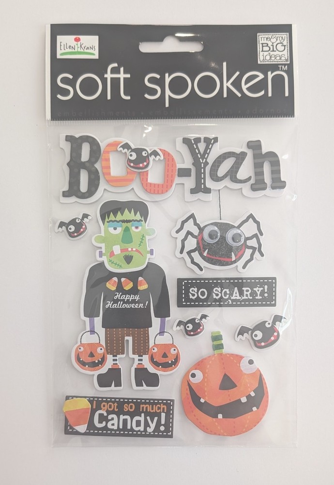 Halloween Trick Or Treat Candy Boo-Yah Scrapbooking Stickers By Soft Spoken