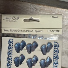 Lot of 3 Hands Craft Stone Stickers DIY Craft Supplies 1 Sheet Babies Footprints
