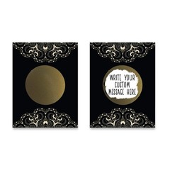 Black Scratch Off Party Cards 20 Pack Elegant Vintage Lace Design 3X4 Inches