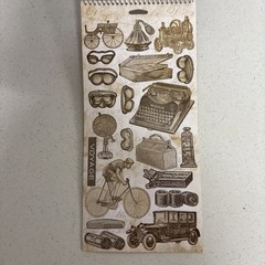 Tim Holtz Idea-ology Salvage Stickers FRENCH INDUSTRIAL 100% Complete 5 Pages
