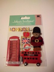 Stickers Jolee’s London Tour Bus Telephone Booth Crown Flag Bear Guard