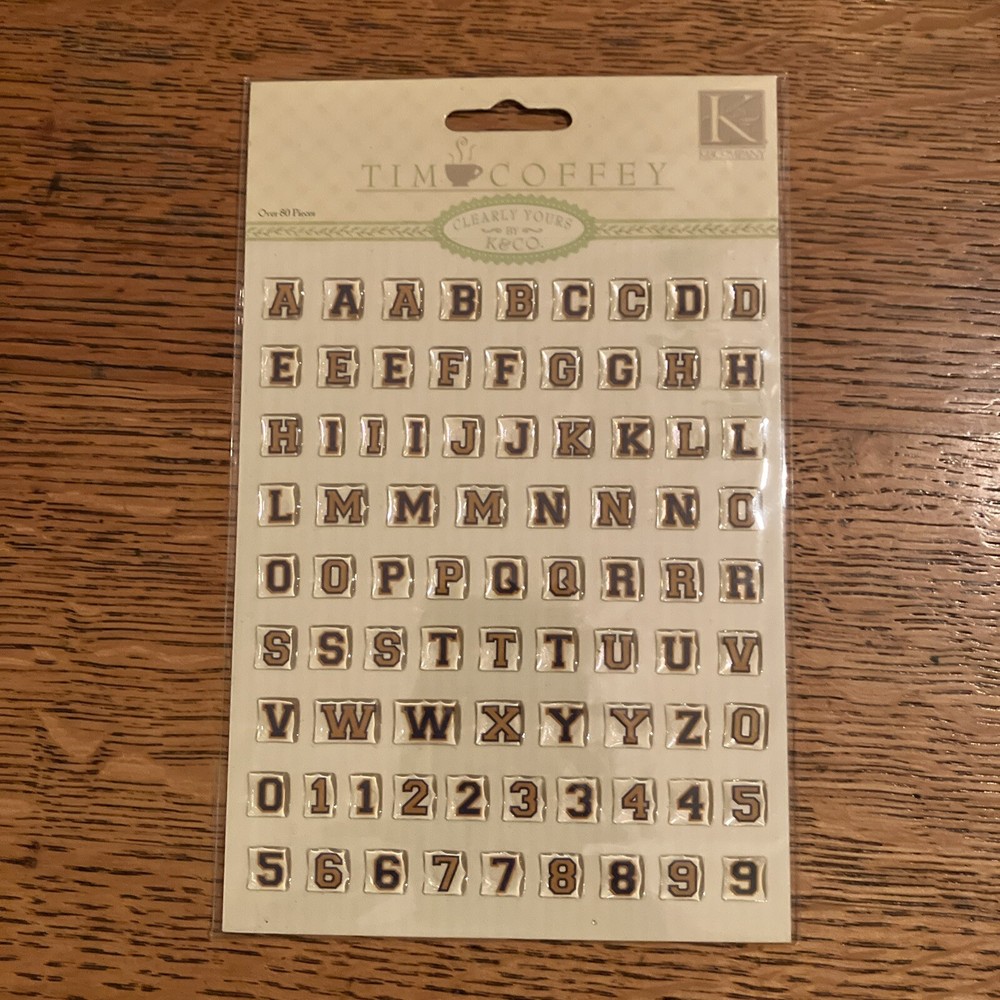 K & Company Tim Coffey Vintage Alphabet And Numbers 80+ Pieces *NEW Sealed Sport