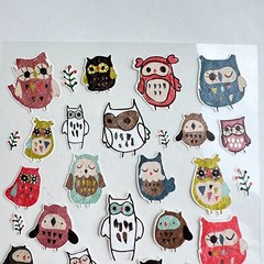 Cute Little Owl Planner Stickers Foil Accents Scrapbooking Bullet Journals