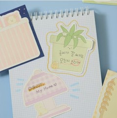 Daiso Korea Cute Stationery Set Notepad Sticky Notes Magnets Page Markers Kawaii