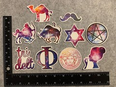 Lot of 10 Assorted Galaxy Greek Star Stickers