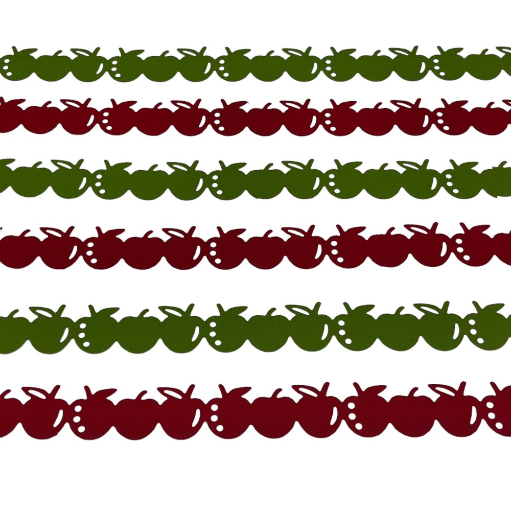 Creative Memories Apple Chain 12” Die Cut Cardstock Border Shapes, 6 Pieces