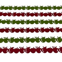 Creative Memories Apple Chain 12” Die Cut Cardstock Border Shapes, 6 Pieces