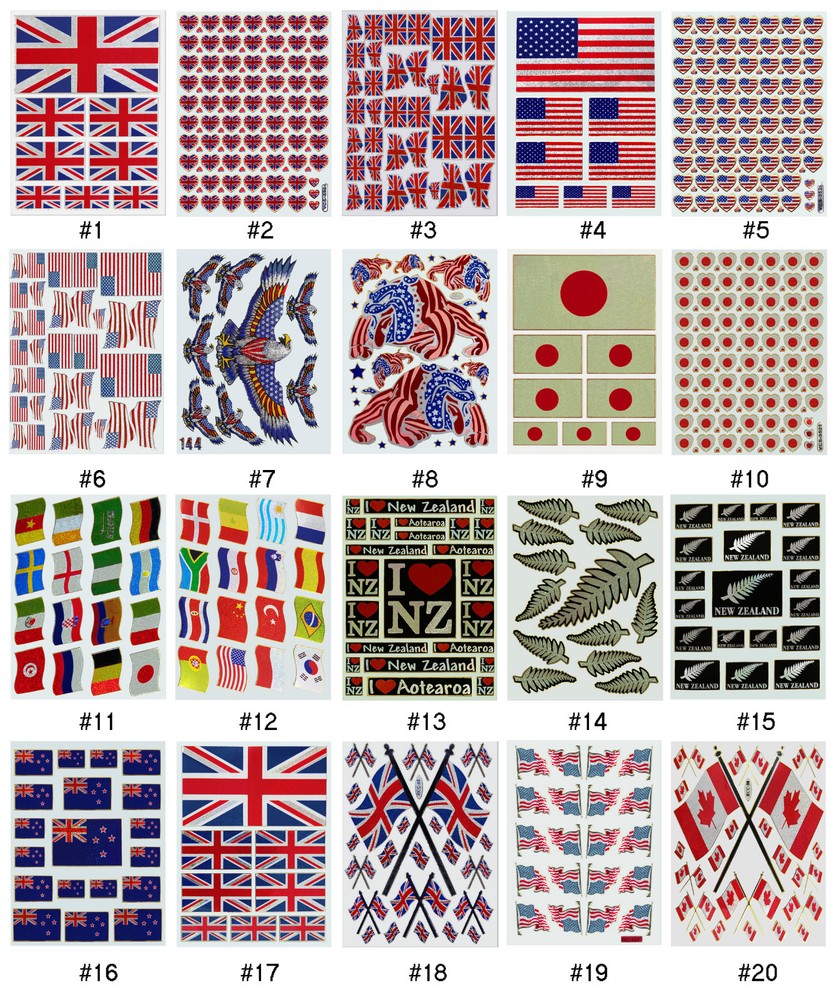 #551S Nation National Country Countries World Flag Travel Scrapbooking Stickers