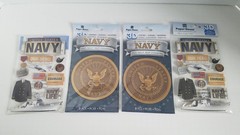 3-D Military Themed Scrapbooking Stickers Big Lot New in Packages Marines Navy