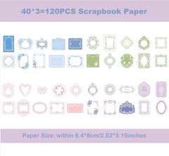 120Pcs Vintage Scrapbooking Letter Writing Paper for Journaling Supplies, Aesthe