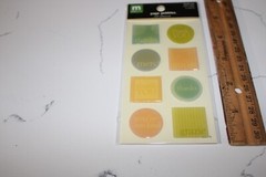Making Memories ~ Thank You ~ X-Large 6PC Page Pebbles Self Adhesive Scapbooking