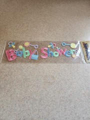 Sticko Sew Whats~Baby Shower~Embroidered Stickers