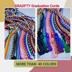 Double Red and Gold Graduation Honor Cords for Graduation 2025, National Hono…