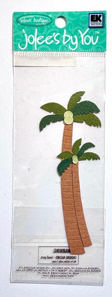 Coconut Palm Tree Jolee’s Stickers Scrapbooking Gems Card Journal
