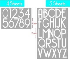 2 Inch Vinyl Letter Number Stickers Set for Mailbox Sign Home Car Outdoor