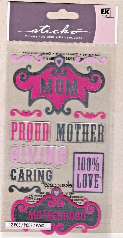 Stickopotamus Mother Theme – Motherhood, Proud, Caring, Giving, Mom, Love