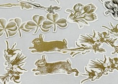 2019 Anna Griffin AG708 «VINTAGE BUNNY DIECUTS» Easter with Folio Box 253-Pcs