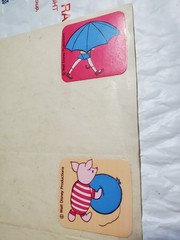 2 Lot Super Early Rare Vintage Disney Winnie The Pooh & Mary Poppins Stickers