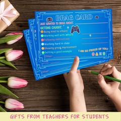 50PCS Game Brag Card for Students, Teacher Appreciation Recognition Award