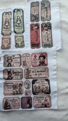 Alice in Wonderland Junk Journal Sublimation Fabric Ephemera Embellishments HM