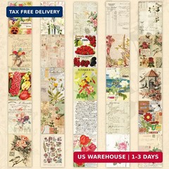 537pcs Vintage Washi Stickers and Papers for Scrapbooking, Ephemera Book for Jou