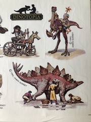 Vintage Hallmark Stickers Dinotopia 1992 James Gurney – Dinosaur Reptiles NIP