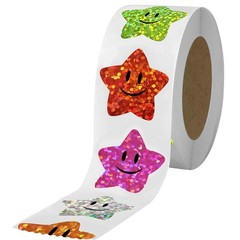 700Pcs Smiley Face Star Stickers for Kids Reward,1inch 8 Colored Sparkly Foil…