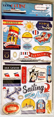 Carta Bella Let’s Cruise Chipboard Stickers Steven Duncan Travel Scrapbooking