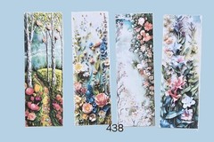 Floral Print Card and Bookmarks – Set of 4 – #438