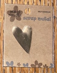 Petals & Possibilities Scrap Metal Self Adhesive Copper Aluminum Heart Sticker
