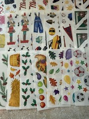 Lot of 65 Strip Sheets of Creative Memories Scrapbook Stickers, Some Vintage
