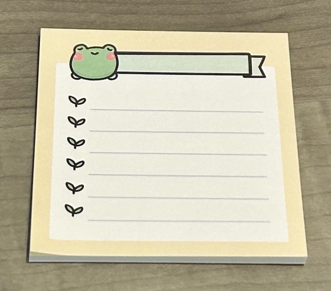 New Paper Kuma Co Frog Sticky Notes Notepad PaperKumaCo