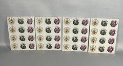 VINTAGE ORIGINAL 1982 CTP ORCHID SCRATCH ‘N SNIFF STICKERS – 4 FULL SHEETS