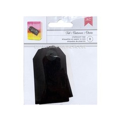 Black Chalkboard Paper Tags 8 American Crafts 1.5 x 2.75″ Gift Scrapbook
