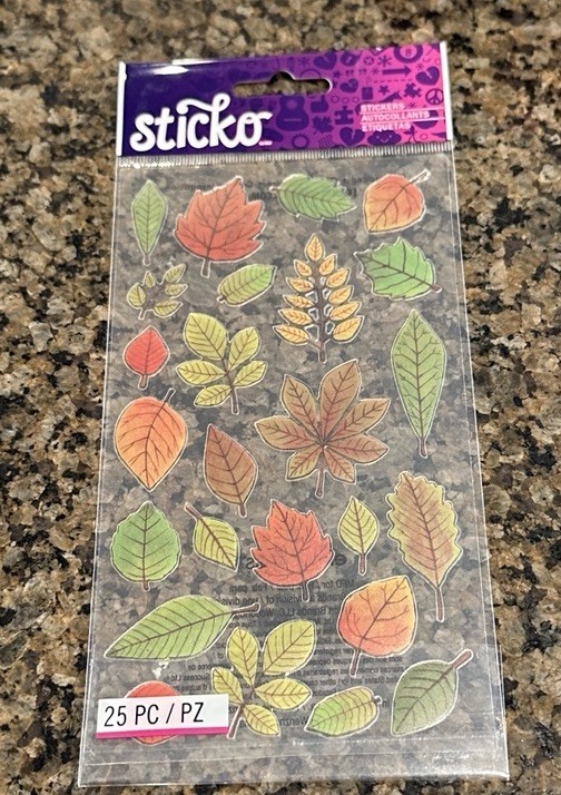 Sticko ELEGANT FALL LEAVES Stickers 25 Pcs Seasons Plants Trees