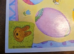Vintage Hallmark Easter egg sticker sheet, Hallmark decorated egg sticker sheet