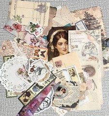 50+ Pcs, Small Lot Creative Junk Journal Ephemera, Scrapbook Collage
