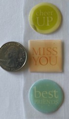 ALL OCCASIONS Page Pebbles Stickers (8pc)Making Memories•Party•Phrases •Miss You