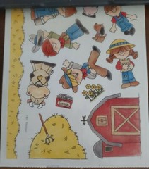 Provo Craft Scrapbooking Stickers by Cara Bradshaw, BARNYARD, large sheet