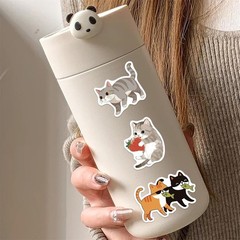 50PCS Cute Cat Stickers for Kids, Kawaii Kitten Stickers for Water Bottle