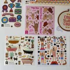 Pipsticks Stickers Set Carousel Strongman Animals & More