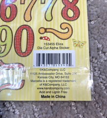 K & Co Alphabet Stickers Embeliishment Glitter Junk Journal 164 pcs