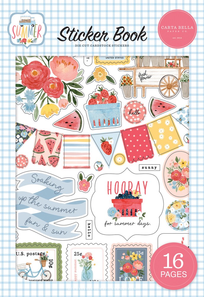 Carta Bella Paper SUMMER Scrapbooking Sticker Book
