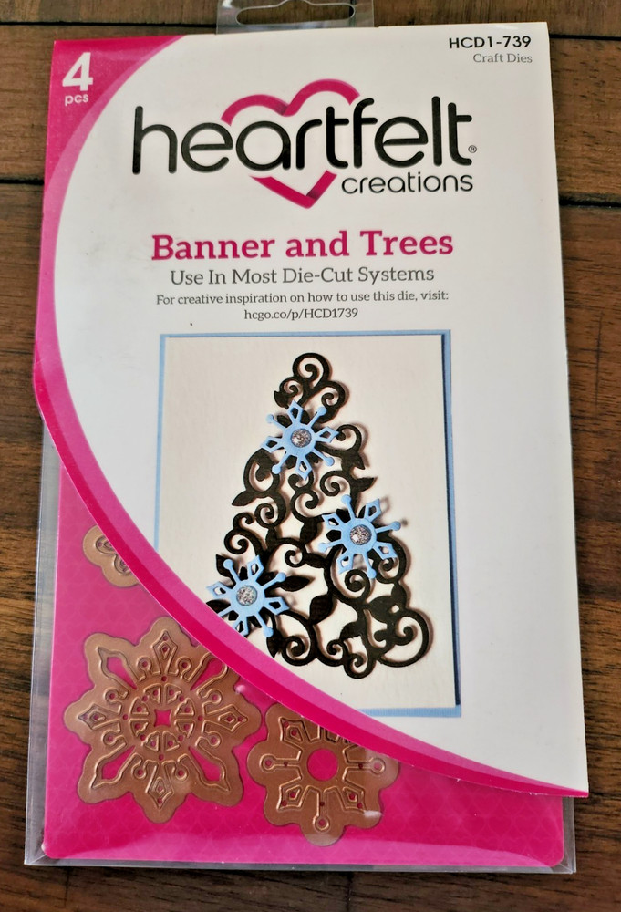 Heartfelt Creations Banner and Trrees HCD-739 Craft Dies New in Package