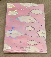 New Happie Scrappie Mini Pink Clouds Sticker Folder